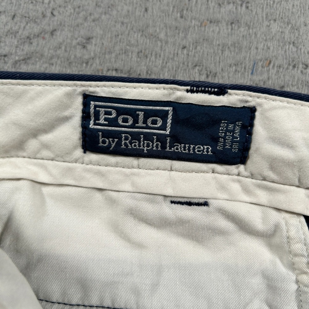 Polo‎ Ralph Lauren Pants Mens 38x28 Blue Chino Straight Fit Embroidered Anchors - Picture 3 of 9